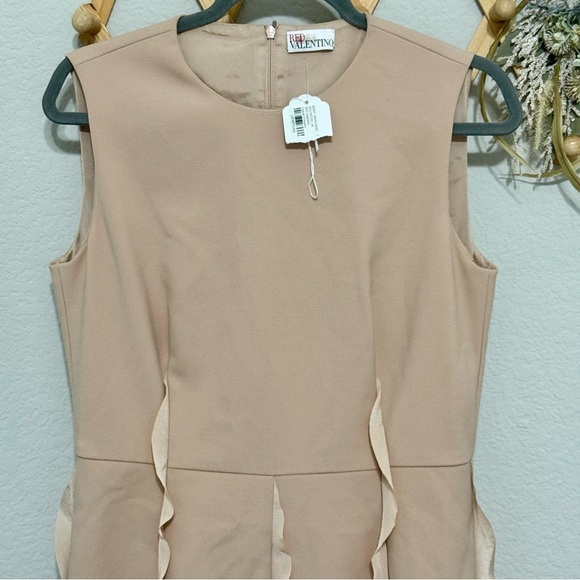 Red Valentino Pink Ruffle Skirt Dress Sz L - Picture 3 of 11